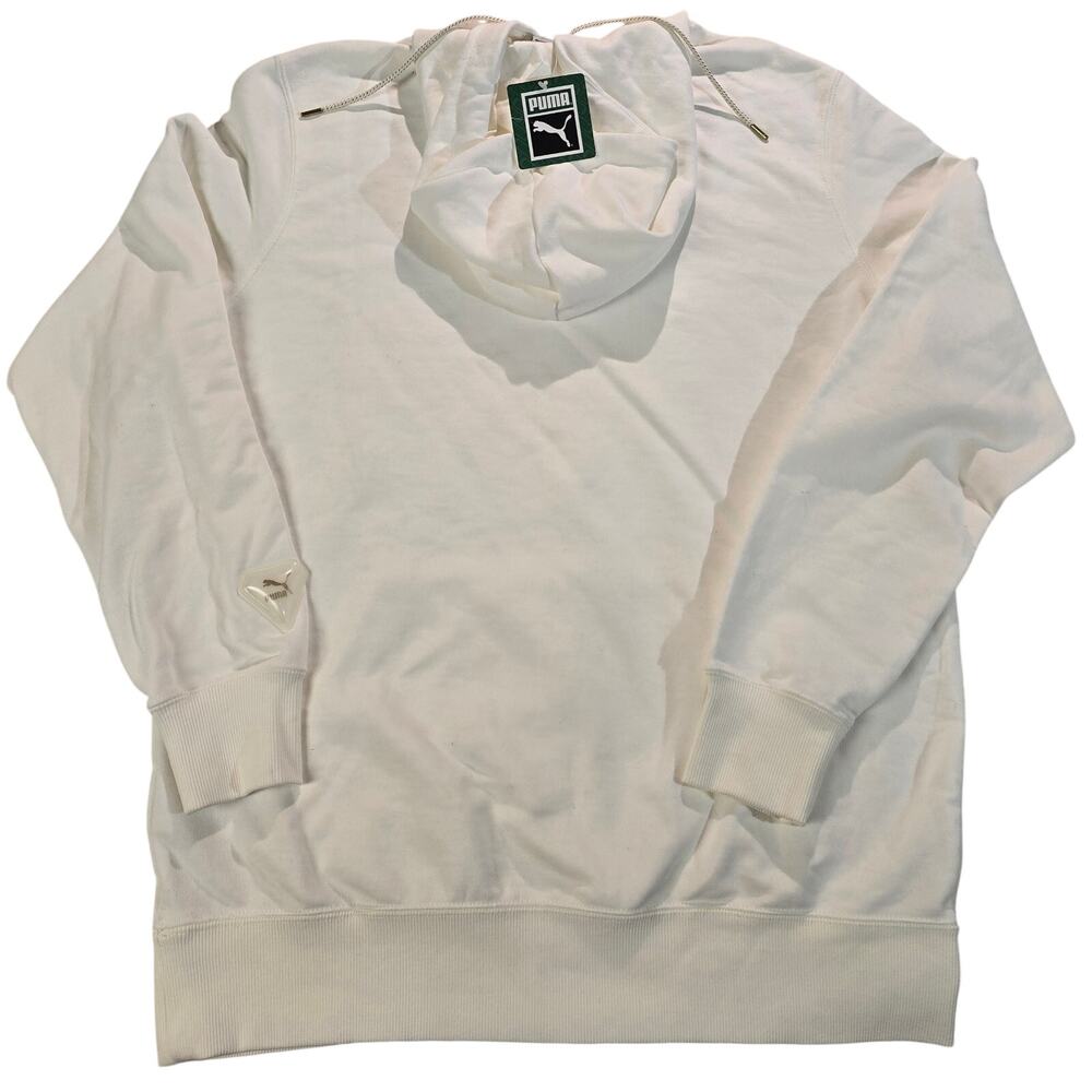 Puma Forever Hoodie Men’s Large White Pullover Sweatshirt NWT - Picture 3 of 6